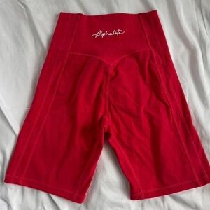 Alphalete Women's Vibrant Red Bike Shorts